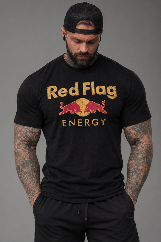 Unisex Red Flag Energy in Black